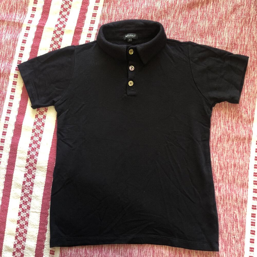 BLEUSALT Polo Shirt Boys VERY RARE Size 6 Navy Blue Excellent Condition